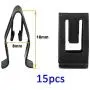 Platicat 15 Pcs Universal Auto Car Front Console Dash Dashboard Trim Metal Retainer Black