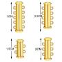 8 Pieces 4 Sizes Slide Clasp Lock Necklace Connector Multi Strands Slide Tube Clasps with Storage Box for Layered Bracelet Necklace Jewelry Crafts (Gold)