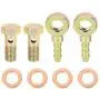 X AUTOHAUX 8mm Banjo Hose Barb Bolt Fittings Metal for Motorcycle Car 2 Sets X AUTOHAUX 8mm Banjo Hose Barb Bolt Fittings Metal for Motorcycle Car 2 Sets