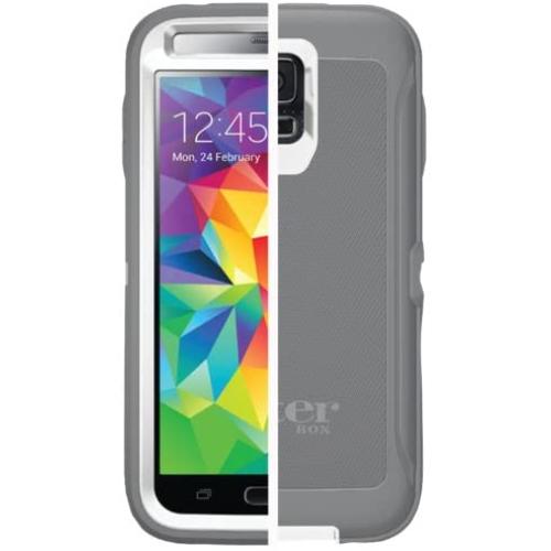 Otterbox DEFENDER SERIES for Samsung Galaxy S5 - Retail Packaging - GLACIER (WHITE/GUNMETAL GREY)