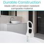 Vive Bathtub Rail - Heavy Duty Bathroom Tub Safety Rail for Elderly, Seniors, Handicap and Disabled - Clamp Railing Bath Support - Adjustable Shower Hand Grip - Handle Assist Grab Bar - Fits Most Tubs