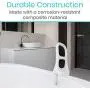 Vive Bathtub Rail - Heavy Duty Bathroom Tub Safety Rail for Elderly, Seniors, Handicap and Disabled - Clamp Railing Bath Support - Adjustable Shower Hand Grip - Handle Assist Grab Bar - Fits Most Tubs