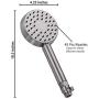 100% Solid Metal Brushed Nickel Handheld Shower Head With Extra Long Stainless Steel Hose & Brass Holder Bracket ,Equipped with Flow Regulator to Control Water Pressure, Hotel Quality