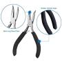 Anezus Jump Rings for Jewelry Making Supplies with Jump Ring Pliers (1200Pcs Dull Silver and Bright Silver)