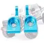 2Pcs RC Rear Carrier, Rear Axle Hub Carrier Metal Toy Car Back Carrier RC Model Parts(Blue)