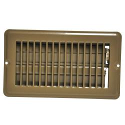 Danco 61789 4-Inch x 8-Inch Steel Floor Register with 7/8-Inch Drop, Brown