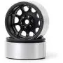Que-T 2.2'' RC Rock Crawler Metal Alloy Beadlock Wheel Rims for 1/10 Axial Wraith D90 (Black)