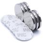 Super Strong Neodymium Disc Magnets with Double-Sided Adhesive, Powerful Permanent Rare Earth Magnets. Fridge, DIY, Building, Scientific, Craft, and Office Magnets, 1.26 inch D x 1/8 inch H - 6 Packs