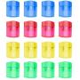 16 Pcs Double Hole Oval Shaped Pencil Sharpener, Manual Pencil Sharpener Hand Pencil Sharpener with Cover and Receptacle for School Home and Office Supply (16Pcs)