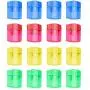 16 Pcs Double Hole Oval Shaped Pencil Sharpener, Manual Pencil Sharpener Hand Pencil Sharpener with Cover and Receptacle for School Home and Office Supply (16Pcs)