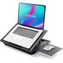 LORYERGO Lap Desk - Adjustable Laptop Stand, Laptop Lap Desk w/ Detachable Mouse Pad & Dual Cushions, Portable Laptop Desk Fits Up to 15.6'' Laptops, Lap Desk for Writing & Drawing, for Sofa & Bed