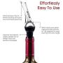 Vintorio Wine Aerator Pourer - Premium Aerating Pourer and Decanter Spout (Black)