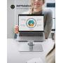 Swivel Laptop Stand, Lamicall Laptop Riser - [360-Rotating] Ergonomic Aluminum Computer Desk Holder Compatible with MacBook, Air, Pro, Dell XPS, HP and More 10'' - 17.3'' Notebook - Sliver