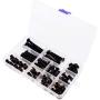 FPVKing 35-Set M6 Hex Drive Socket Cap Bolts Kit, Black Socket Cap Screws Barrel Bolts Nuts Kit for Furniture Bed Crib, M6x15mm/ 20mm/ 25mm/ 30mm/ 35mm/ 40mm/ 50mm