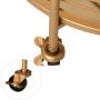 Glitzhome 30.71'' H Oval Gold Bar Cart with 4 Wheels 2-Tier Deluxe Tray Metal Mirrored Glass Top Rolling Serving Cart for Kitchen Living Room Hotel Wine/Tea Serving Cart