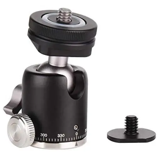 Camera Tripod Mini Ball Head with Cold Shoe - Metal Professional Panoramic Ballhead 360° Pan 90° Tilt Tripod Mount Adapter with 1/4'' Screw for DSLR Camera/Light Stand/Cell Phone/Monopod/Gopro Camera Tripod Mini Ball Head with Cold Shoe - Metal Professional Panoramic Ballhead 360° Pan 90° Tilt Tripod Mount Adapter with 1/4'' Screw for DSLR Camera/Light Stand/Cell Phone/Monopod/Gopro