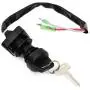 TUPARTS Ignition Key Switch set 2 Pin connector KAWASAKI BAYOU 300 KLF300 1988-2004 mini ATVs quad bike go kart parts electric atv ignition switch
