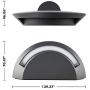 LUTEC Ghost 31W LED Wall Light Outdoor with Frost PC Diffuser, 3000K 1500LM Waterproof Outdoor Light and Sleek Oval Design with Dark Grey Finish for Porch, Garage, Garden.