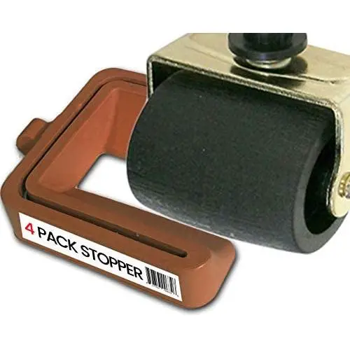 iPrimio No Lift - Bed and Furniture Stopper - Requires No Lifting of Your Bed - It Works - Caster Cups Keeps Bed and Furniture from Sliding Bed Caster Stopper. Solid Rubber (4 Pack, Brown) iPrimio No Lift - Bed and Furniture Stopper - Requires No Lifting of Your Bed - It Works - Caster Cups Keeps Bed and Furniture from Sliding Bed Caster Stopper. Solid Rubber (4 Pack, Brown)