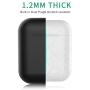 Airpods Case , BELONGME Airpods Silicone Case Cover with Keychain, 360°Protective AirPods Accessories Kits Shockproof Airpods Case Compatible with Apple Airpods 2 &1 (Front LED Visible) Black