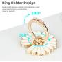Finger Ring Stand,WATACHE 2 Pack Luxury Glitter Diamond Universal Metal Smartphone Finger Ring Grip Holder Kickstand for iPhone/iPad/Samsung/HTC/Nokia/Cellphones/Tablet,Round[White+Pink]
