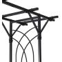 Outsunny 82” Decorative Metal Garden Trellis Arch for Backyard Celebrations- Black