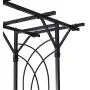 Outsunny 82” Decorative Metal Garden Trellis Arch for Backyard Celebrations- Black