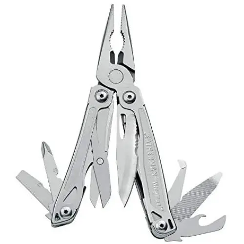 LEATHERMAN, Wingman Multitool with Spring-Action Pliers and Scissors, Built in the USA, Stainless Steel with Nylon Sheath LEATHERMAN, Wingman Multitool with Spring-Action Pliers and Scissors, Built in the USA, Stainless Steel with Nylon Sheath