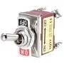 ESUPPORT Silver Contact Car Univeral Heavy Duty 20A 125V DPST 4Pin ON/OFF Rocker Toggle Switch Metal Waterproof Boot Cap 12mm Pack of 3