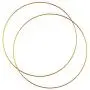 WFPLUS 2 Pieces 14 Inch Large Metal Floral Hoops Wreath, Gold Macrame Hoop Rings Dream Catcher Metal Rings for Making Wedding Wreath Decor and DIY Macrame Wall Hanging Craft