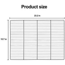 LANEJOY Barbecue Wire Mesh, Stainless Steel BBQ Grill Mat, Multifunction Grill Cooking Grid Grate 2 Pack （23.215.7）