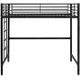 Bonnlo Metal Twin Loft Bed for Kids Space Saver Bed Frame, Black