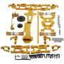 Baoer Metal Steering Swing Arm Base C Rear Hub Seat Gear Assembly Upgrade Parts for Wltoys 144001 1/14 RC Car Vehicle Models Silver