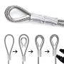 TooTaci Stainless Steel Sun Shade Sails Hardware Kit 5 inch for Triangle Rectangle Sun Shade Sails Installation, Includes 100FT/1/8'' PVC Coated Stainless Steel Metal Wire Cable Ropes Hardware -2 Bags TooTaci Stainless Steel Sun Shade Sails Hardware Kit 5 inch for Triangle Rectangle Sun Shade Sails Installation, Includes 100FT/1/8'' PVC Coated Stainless Steel Metal Wire Cable Ropes Hardware -2 Bags