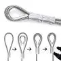TooTaci Stainless Steel Sun Shade Sails Hardware Kit 5 inch for Triangle Rectangle Sun Shade Sails Installation, Includes 100FT/1/8'' PVC Coated Stainless Steel Metal Wire Cable Ropes Hardware -2 Bags