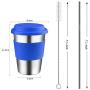 Kids Stainless Steel Cups, Metal Drinking Glasses with Silicone Lids &Sleeves& Straws, Perfect for Indoor and Outdoor Activities of Children and Adults by Dorihom（5 Pack 12 oz）