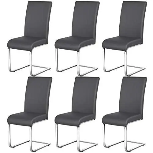 Yaheetech Dining Chairs High Back PU Leather Seat Metal Legs Modern Chair for Dining Room Home Kitchen Resturant Chairs, 6pcs Yaheetech Dining Chairs High Back PU Leather Seat Metal Legs Modern Chair for Dining Room Home Kitchen Resturant Chairs, 6pcs