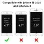 DTTO Compatible with iPhone SE Case 2020, Clear Soft TPU Cover Case [Lightening Series] with Metal Luster Edge for iPhone 7/8/SE 2020, 4.7 inch, Silver