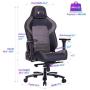 FANTASYLAB Big and Tall Gaming Chair, Memory Foam, Computer Game Chair, 4D Arm, 400lb Metal Base, Reclines Ergonomic High-Back Racing Desk Office Chair