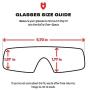 NoCry Over-Glasses Safety Glasses - with Clear Anti-Scratch Wraparound Lenses, Adjustable Arms, Side Shields, UV400 Protection, ANSI Z87 & OSHA Certified (Black & Red)