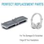 Replacement Headband Hinge Clip Cover + Pin Repair Parts Kits Set Accessories Compatible with Solo3 Wireless Solo2 Wireless Over-Ear Headphones (Silver)