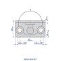 Bansbach Easylift 900BA3 Zinc Plated Steel Angle Bracket with Ball Stud