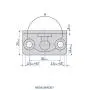 Bansbach Easylift 900BA3 Zinc Plated Steel Angle Bracket with Ball Stud Bansbach Easylift 900BA3 Zinc Plated Steel Angle Bracket with Ball Stud
