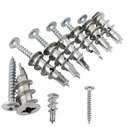 Ansoon Zinc Self-Drilling Drywall Anchors with Screws Kit, 50 Pieces All Together