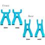 Pack of 4 Aluminum Front Rear Lower Suspension Control Arm (L/R) for Wltoys 1/18 RC K929 A959 A969 A979 a-Arms Upgrades Metal Parts (Blue)