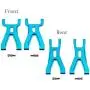 Pack of 4 Aluminum Front Rear Lower Suspension Control Arm (L/R) for Wltoys 1/18 RC K929 A959 A969 A979 a-Arms Upgrades Metal Parts (Blue)