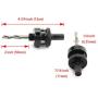 HJ Garden 5pcs 1-3/4 inch Desk Wire Cord Cable Grommets Hole Cover with Hole Saw Kit High Speed Bi-Metal Holesaw Drill Bits for Office PC Desk Cable Cord Organizer