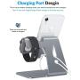 Apple Watch Stand, OMOTON 2 in 1 Universal Desktop Stand Holder for iPhone and Apple Watch Series 5/4/3/2/1 (Both 38mm/40mm/42mm/44mm) (Grey)