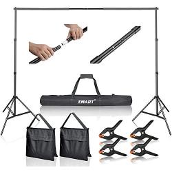 Emart Photo Video Studio 10Ft Adjustable Background Stand Backdrop Support System Kit with Carry Bag