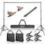 Emart Photo Video Studio 10Ft Adjustable Background Stand Backdrop Support System Kit with Carry Bag